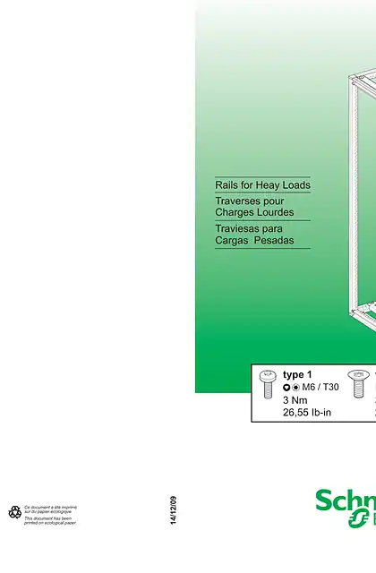 schneider施耐德Spacial SF rails for heavy loads